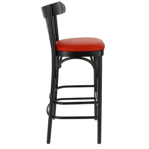 New RETIF Chaise De Bar D'Int Rieur New Orl Ans En Bois Assise Rembourr E En Simili Cuir