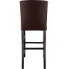 Shop RETIF Chaise De Bar D'Int Rieur S Ville En Bois Tapiss E D'Un Simili Cuir Chocolat