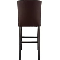 Shop RETIF Chaise De Bar D'Int Rieur S Ville En Bois Tapiss E D'Un Simili Cuir Chocolat