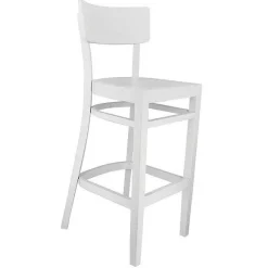 Store RETIF Chaise De Bar D'Int Rieur Bastia En Bois Finition Blanche