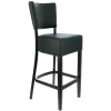 Fashion RETIF Chaise De Bar D'Int Rieur Amsterdam En Bois Tapiss E D'Un Simili Cuir Noir
