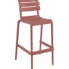 Best RETIF Chaise De Bar Empilable D'Ext Rieur Sorgues En Polypropyl Ne Marsala