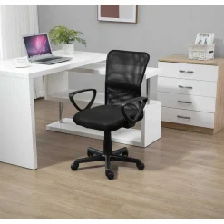 Clearance RETIF Chaise De Bureau Couleur Noire Ergonomique R Glable Avec Accoudoirs Base Nylon