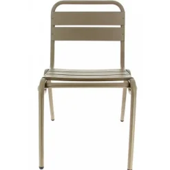 Flash Sale RETIF Chaise D'Ext Rieur Empilable Avignon En Aluminium Finition Taupe Par 4