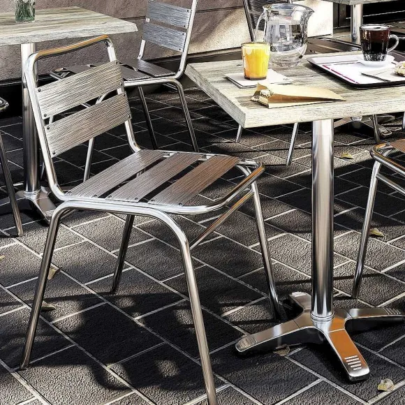 Best RETIF Chaise D'Ext Rieur Empilable Bruxelles En Aluminium