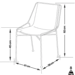 Best Sale RETIF Chaise Diego - Rotin Design - Bambou - Rouge - 83,5 X 51 X 57