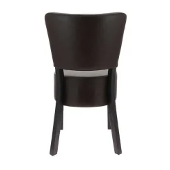 Sale RETIF Chaise D'Int Rieur Amsterdam En Bois Tapiss E D'Un Simili Cuir Chocolat - Par 2