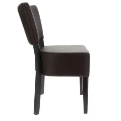 Sale RETIF Chaise D'Int Rieur Amsterdam En Bois Tapiss E D'Un Simili Cuir Chocolat - Par 2