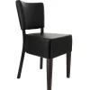 Store RETIF Chaise D'Int Rieur Amsterdam En Bois Tapiss E D'Un Simili Cuir Noir - Par 2
