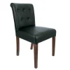 Clearance RETIF Chaise D'Int Rieur Etoile Dossier Capitonn Simili Cuir Noir - Par 2