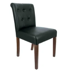Clearance RETIF Chaise D'Int Rieur Etoile Dossier Capitonn Simili Cuir Noir - Par 2