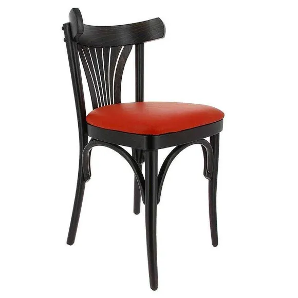 New RETIF Chaise D'Int Rieur New Orl Ans En Bois Assise Rembourr E En Simili Cuir - Par 2