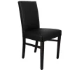 Fashion RETIF Chaise D'Int Rieur S Ville En Bois Tapiss E D'Un Simili Cuir Noir - Par 2