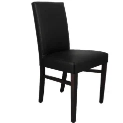Fashion RETIF Chaise D'Int Rieur S Ville En Bois Tapiss E D'Un Simili Cuir Noir - Par 2