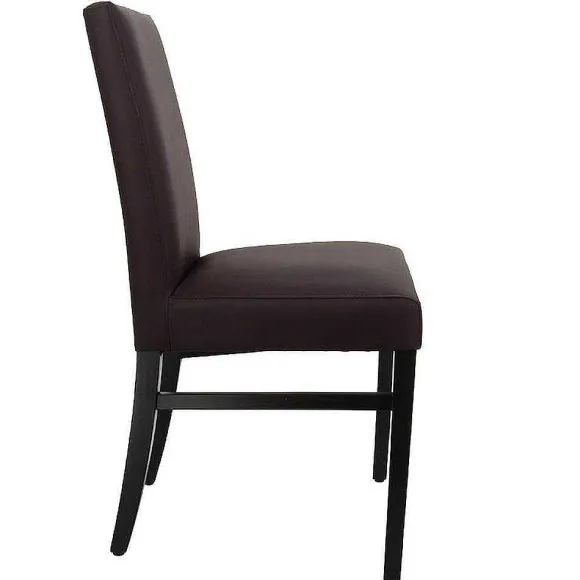 Hot RETIF Chaise D'Int Rieur S Ville En Bois Tapiss E D'Un Simili Cuir Chocolat - Par 2
