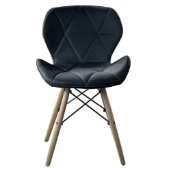 Online RETIF Chaise Eiffel Noire Matelass E (54,5 X 53 X 71 - Hauteur De L'Assise 45,5 Cm)