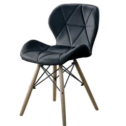 Online RETIF Chaise Eiffel Noire Matelass E (54,5 X 53 X 71 - Hauteur De L'Assise 45,5 Cm)