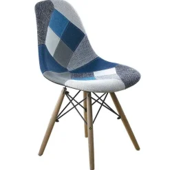 Fashion RETIF Chaise Eiffel Patchwork (54 X 47 X 80 - Hauteur De L'Assise 47 Cm)