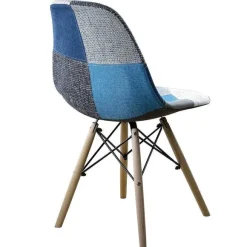 Fashion RETIF Chaise Eiffel Patchwork (54 X 47 X 80 - Hauteur De L'Assise 47 Cm)