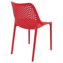 Cheap RETIF Chaise Empilable D'Ext Rieur En Polypropyl Ne Air Coloris Rouge Par 4