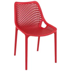 Cheap RETIF Chaise Empilable D'Ext Rieur En Polypropyl Ne Air Coloris Rouge Par 4