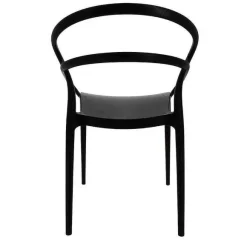 Sale RETIF Chaise Empilable D'Ext Rieur En Polypropyl Ne Toulon Coloris Noir Par 4