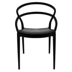 Sale RETIF Chaise Empilable D'Ext Rieur En Polypropyl Ne Toulon Coloris Noir Par 4