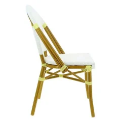 Best RETIF Chaise Empilable D'Ext Rieur En Aluminium Et Textyl Ne Biarritz Coloris Cru