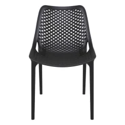 Cheap RETIF Chaise Empilable D'Ext Rieur En Polypropyl Ne Air Coloris Gris Fonc Par 4
