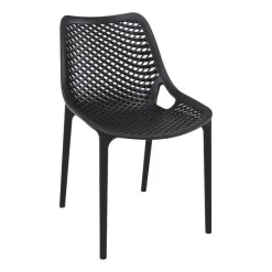 Cheap RETIF Chaise Empilable D'Ext Rieur En Polypropyl Ne Air Coloris Gris Fonc Par 4