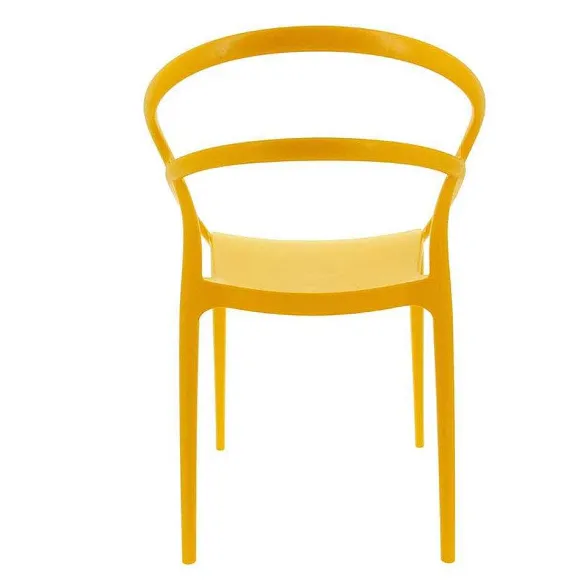 Store RETIF Chaise Empilable D'Ext Rieur En Polypropyl Ne Toulon Coloris Jaune Par 4