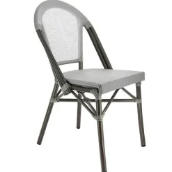 Outlet RETIF Chaise Empilable D'Ext Rieur En Aluminium Et Textyl Ne Biarritz Coloris Gris
