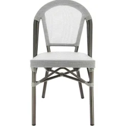 Outlet RETIF Chaise Empilable D'Ext Rieur En Aluminium Et Textyl Ne Biarritz Coloris Gris