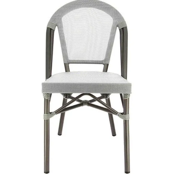 Outlet RETIF Chaise Empilable D'Ext Rieur En Aluminium Et Textyl Ne Biarritz Coloris Gris
