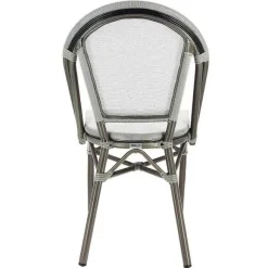 Outlet RETIF Chaise Empilable D'Ext Rieur En Aluminium Et Textyl Ne Biarritz Coloris Gris