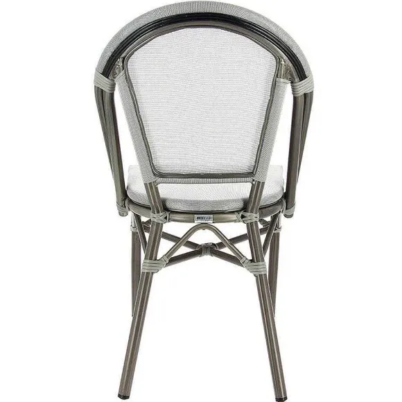 Outlet RETIF Chaise Empilable D'Ext Rieur En Aluminium Et Textyl Ne Biarritz Coloris Gris