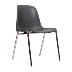 Outlet RETIF Chaise Empilable 'Paula' - Gris Fonc