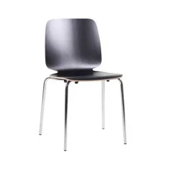 New RETIF Chaise Empilable 'Romana' - Noir
