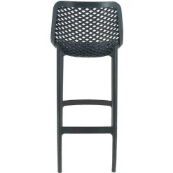 Cheap RETIF Chaise Haute De Bar Empilable D'Ext Rieur En Polypropyl Ne Air Gris Fonc Par 4