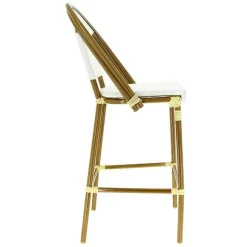 Cheap RETIF Chaise Haute De Bar Empilable D'Ext Rieur En Aluminium Textyl Ne Biarritz Cru