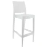 Best RETIF Chaise Haute De Bar Empilable D'Ext Rieur En Polypropyl Ne Inca - Blanc (4)