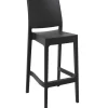 Best RETIF Chaise Haute De Bar Empilable D'Ext Rieur En Polypropyl Ne Inca Coloris Noir (4)