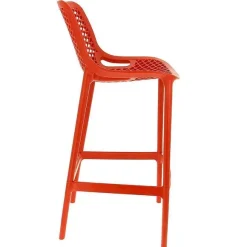 New RETIF Chaise Haute De Bar Empilable D'Ext Rieur En Polypropyl Ne Air Coloris Rouge (4)
