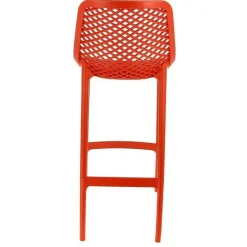 New RETIF Chaise Haute De Bar Empilable D'Ext Rieur En Polypropyl Ne Air Coloris Rouge (4)