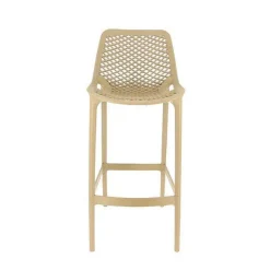 Flash Sale RETIF Chaise Haute De Bar Empilable D'Ext Rieur En Polypropyl Ne Air Coloris Taupe (4)