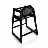 Clearance RETIF Chaise Haute Empilable Bois Noir Welcome Family