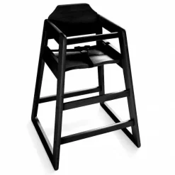 Clearance RETIF Chaise Haute Empilable Bois Noir Welcome Family