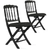 Shop RETIF Chaise Pliante Napoleon Noires H Tre Vernis 62X42X83,5 Cm- Par 2