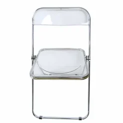Cheap RETIF Chaise Pliante Transparente Et Chrom E 47,5X49,5X76,5Cm Par 4