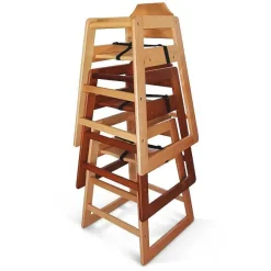 Flash Sale RETIF Chaises Hautes Empilables Bois Clair Welcome Family - Lot De 4